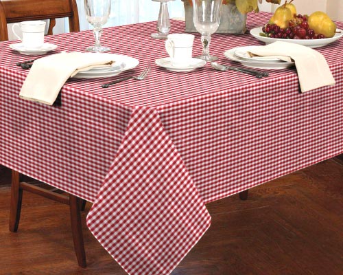 Tablecloth Traditional Gingham Check Round Square Oblong.