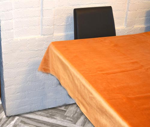 Velvet Tablecloth- Burnt Orange.