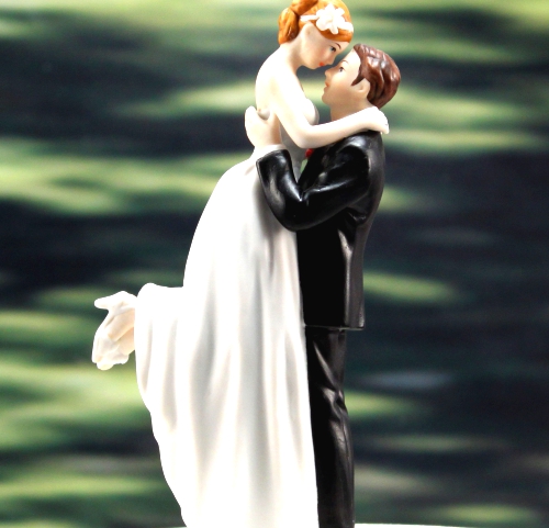 True Romance Bride and Groom Wedding Cake Topper Figurine.