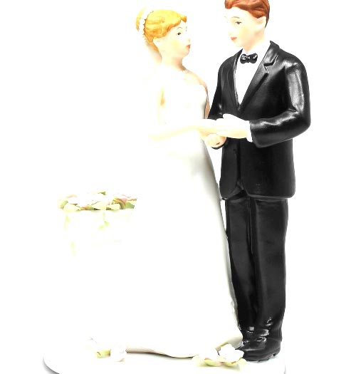 Rose Garden Wedding Couple Figurine.
