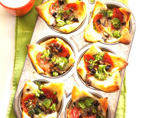 Muffin Tin Pizzas Recipe.