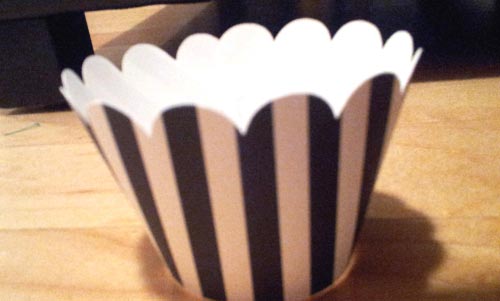 Referee black and white Cupcake WrapperS Set of 12.