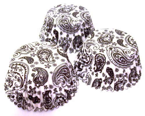 Black Paisley Cupcake Liners- Choose Set of 50 or 100 from.