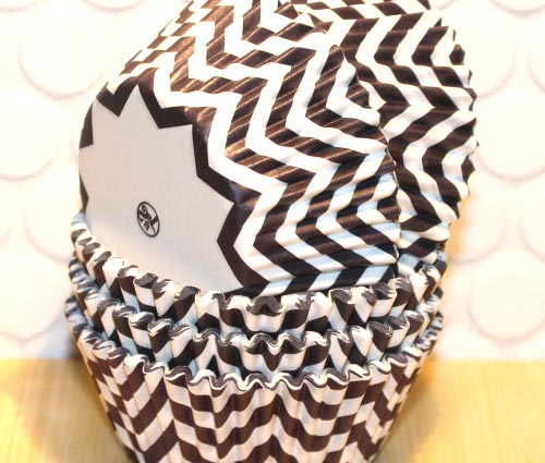 Black Chevron Cupcake Liners.