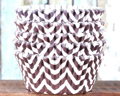 Brown Chevron Cupcake Liners Brown Cupcake Wrappers Brown.