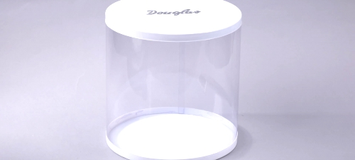 Custom Cylinder Clear Plastic Display Cake Packaging Boxes Wholesale.