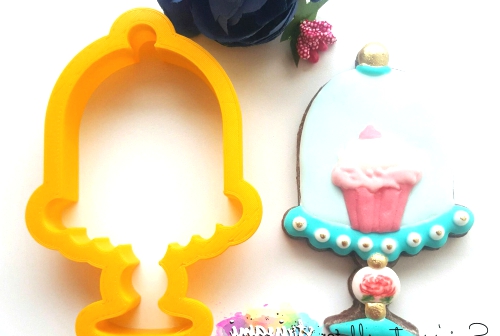 Cake display cookie cutter. Cake stand cookie cutter.