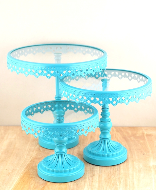 Turquoise Cake Stand.