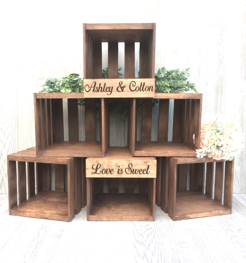 Rustic Wedding Cupcake Stand Crate Cupcake Stand Wood.