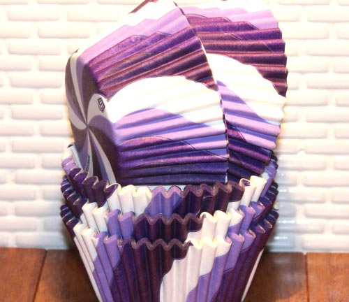Designer Purple Plum Heavy Duty Cupcake Liners.