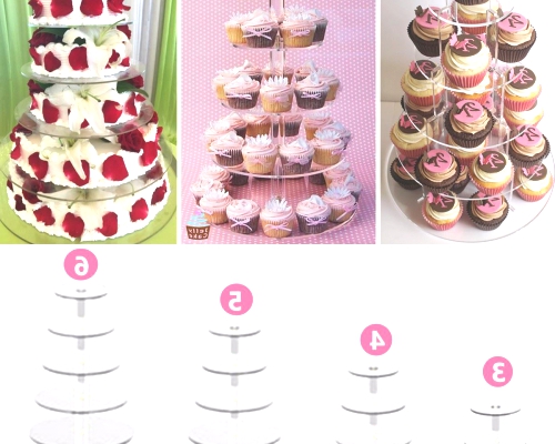 Clear Acrylic Cake Stand Round Cup Cupcake Holder 3.