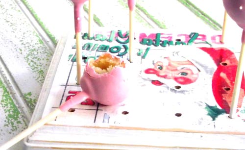 DIY cake pop stand for the holidays.