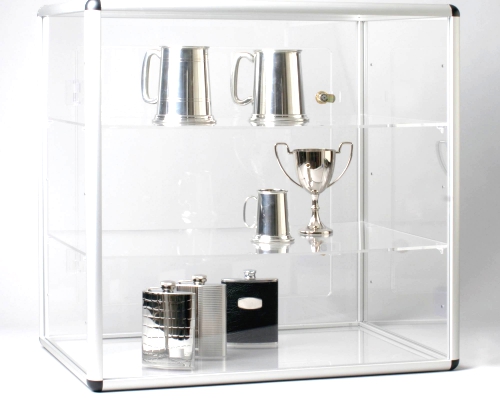 Acrylic Large Counter-top Lockable Display Case.