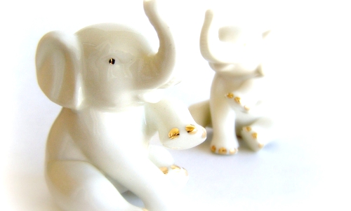 Vintage Figurines Two Adorable Lenox White Baby by.