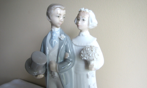 Lladro 4808 Retired Wedding Figurines Bride and Groom Wedding.
