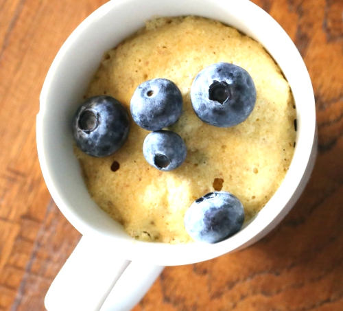 Microwave Blueberry Muffins in Mug.