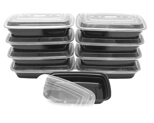10Pcs 24oz Meal Prep Food Containers With Lids Reusable.