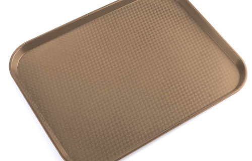 Brown Plastic Fast Food Tray.