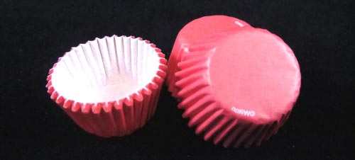 Dark Red Mini Cupcake Liners. Candy Cups. Mini Cupcakes.