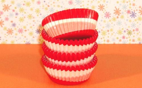 MINI Red and Pink Topsy Turvy Swirl Liners.