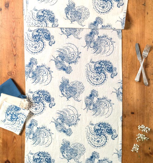 Backyard Rooster Runner Linens &. Placemats &. Beautiful Designs by April Cornell.