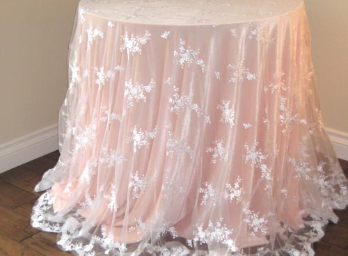 DINING ROOM DESIGN. Popular Items With Pink And White Transparent Lace Tablecloths For Lace Tablecloth On Round Table Decorating Ideas.