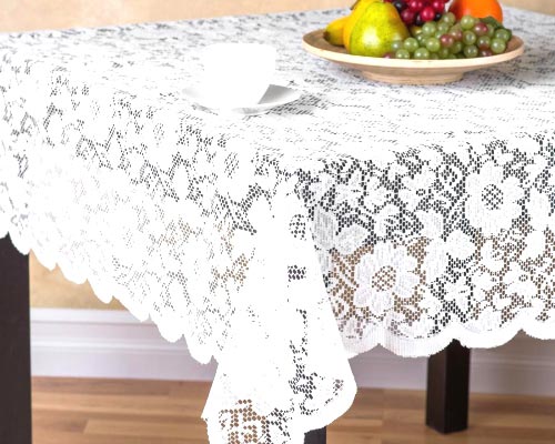 Polyester Round Rose Lace Tablecloths Square Lace Table.