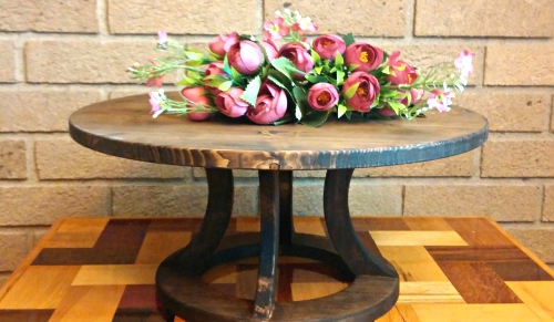 Wedding Cake Stand Reclaimed wood Round Cake Stand Rustic.