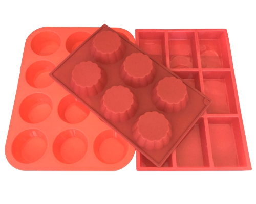 Silicone 12 Cavity Muffin Mold Mini Loaf Brownie Baking.