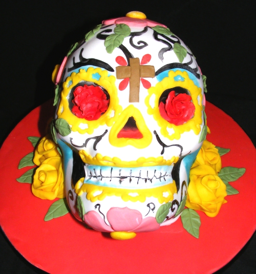 Wilton 3D Skull cake tin.