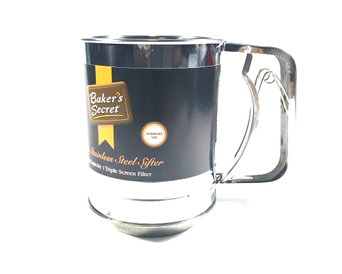 Bakers Secret 3 Cup Stainless Steel Sifter.