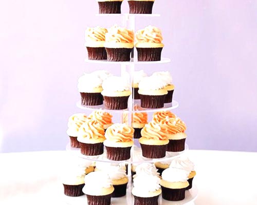 5 Tier Cupcake Stand Crystal Acrylic Round Wedding.