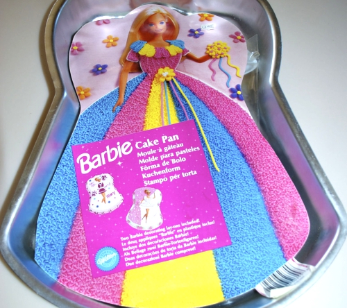 Barbie Cake Pan Wilton 1997 Instructions Toppers.