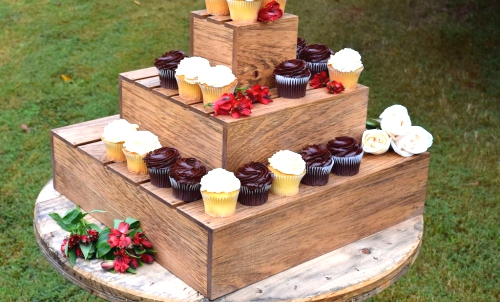 Wood Cupcake Stand.
