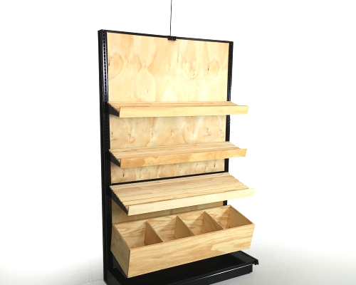 Wood Bread Shelf Display.